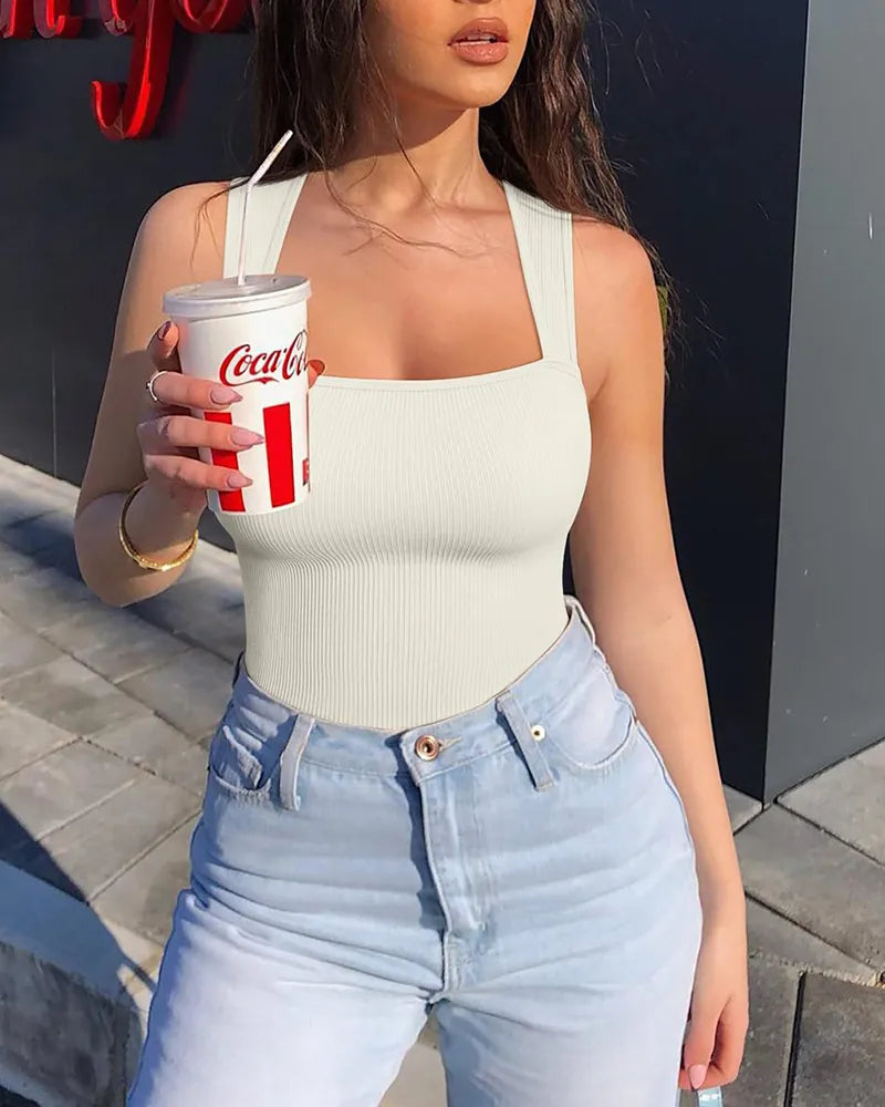 The Aria Square-Neck Bodysuit