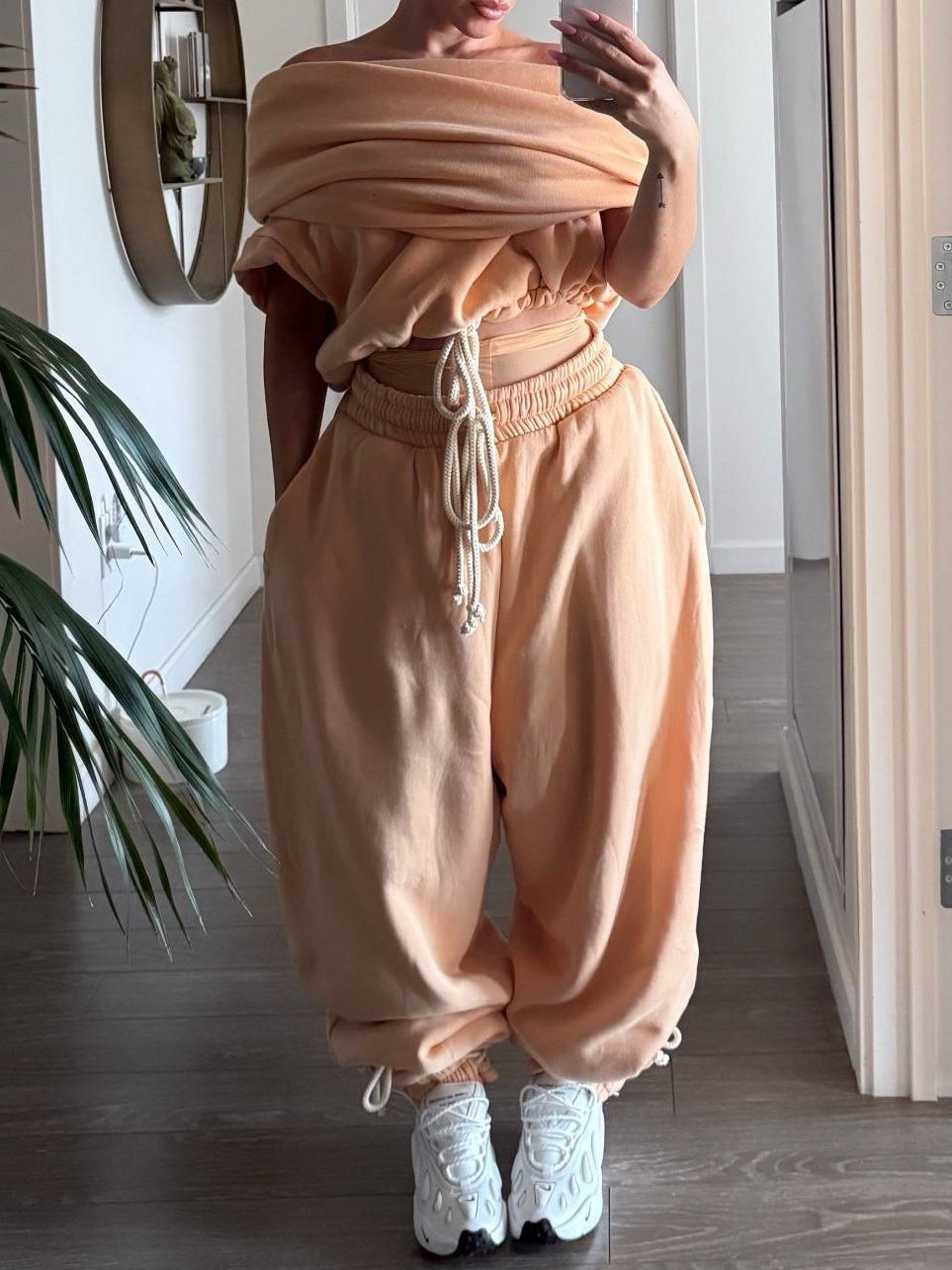 Cloud Teddy Vest Super Jogging Pants 2-Piece Set