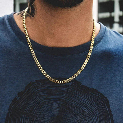 Vnox LuxeCurb Diamond-Cut Necklace
