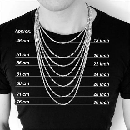 Vnox LuxeCurb Diamond-Cut Necklace
