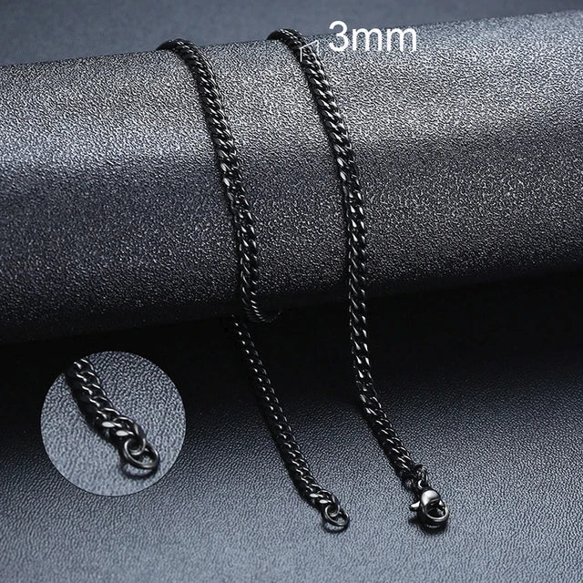 Vnox LuxeCurb Diamond-Cut Necklace