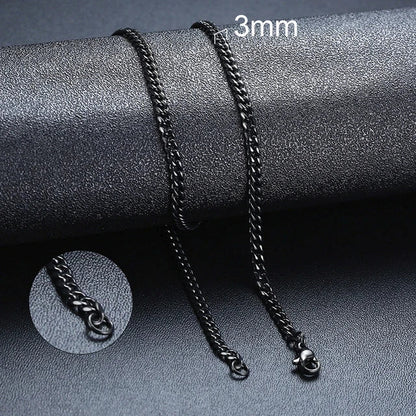 Vnox LuxeCurb Diamond-Cut Necklace